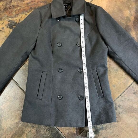 Forever 21 Women’s Gray Pea Coat Size Small - Picture 6 of 12